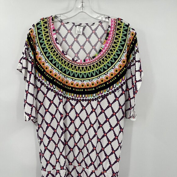 Trina Turk Knit Top Shirts Size Small Women’s Short Dolman Sleeve Pattern - Picture 3 of 6